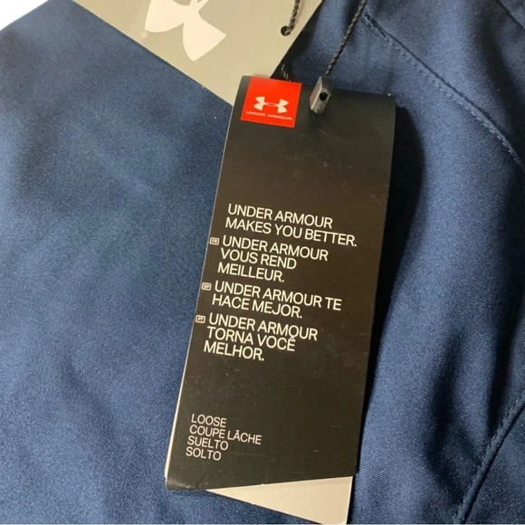 Under Armour  Boys Loose Fit Athletic Casual Shorts Navy Blue Size 8 - Picture 6 of 8